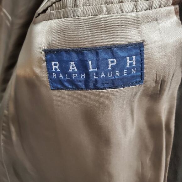 Ralph lauren Y2k Olive green Vegan suede sport coat jacket Blazer Men's size 46R - Picture 6 of 9